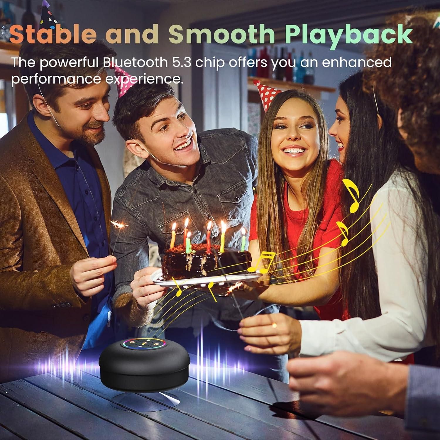 🔊🚿 Large Suction Cup Waterproof Bluetooth Speaker 🚿🔊