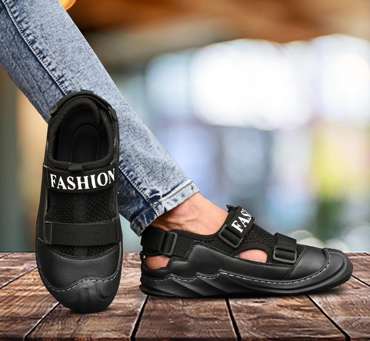 👞🖤 Men’s Casual Dailywear Sandals – Black 😎✨