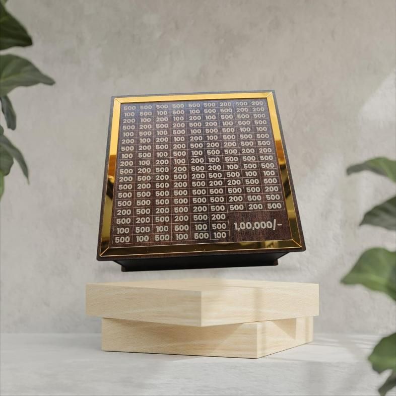 🐷 Savings Challenge Piggy Bank – Wooden Money Saving Box 💰