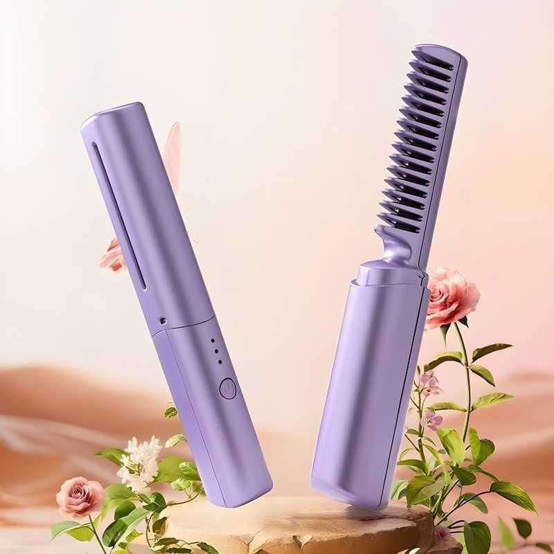 Mini Hair Straightener | Cordless • Rechargeable • Adjustable Heat