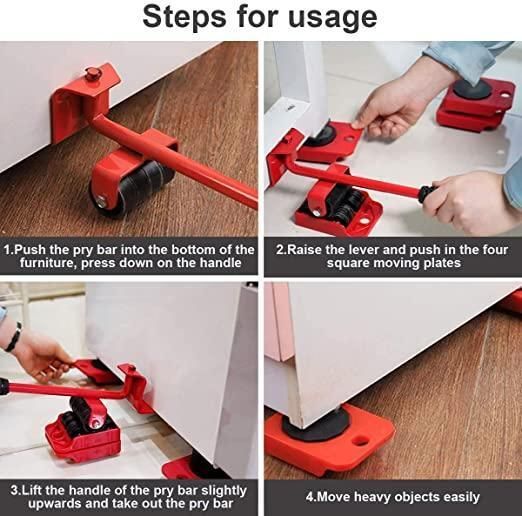 🛠️ Furniture Lifter &amp; Mover Tool Set – Move Heavy Furniture Like a Pro! 💪✨