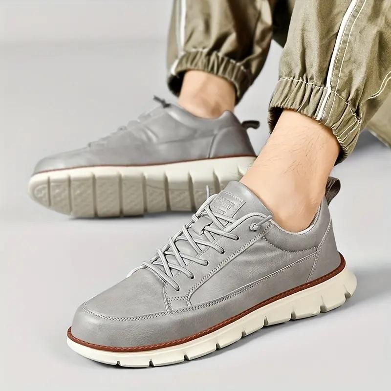 👟💥 Ultra-Comfy Soft Sole Sneakers for Men – Grey 😎✨