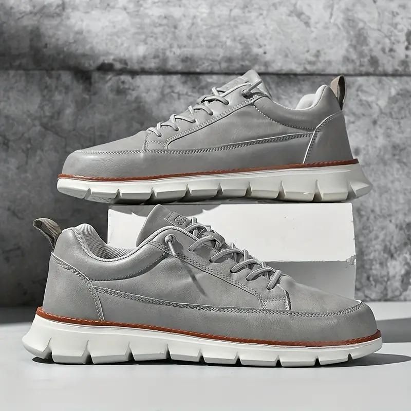 👟💥 Ultra-Comfy Soft Sole Sneakers for Men – Grey 😎✨