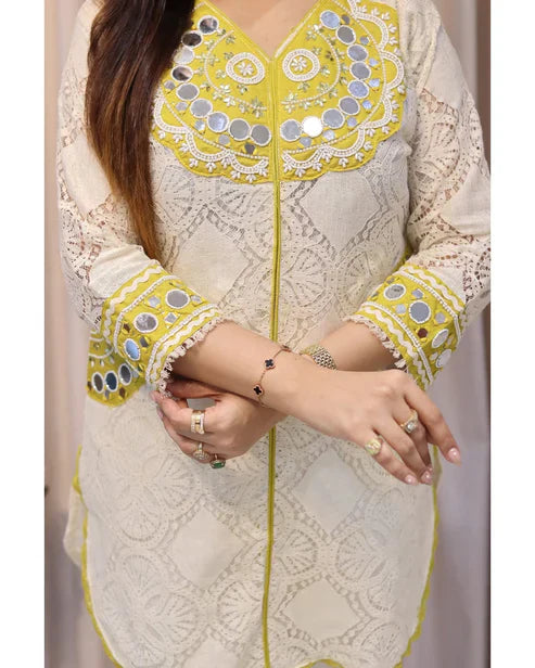 💃cotton shiffle Cord Set